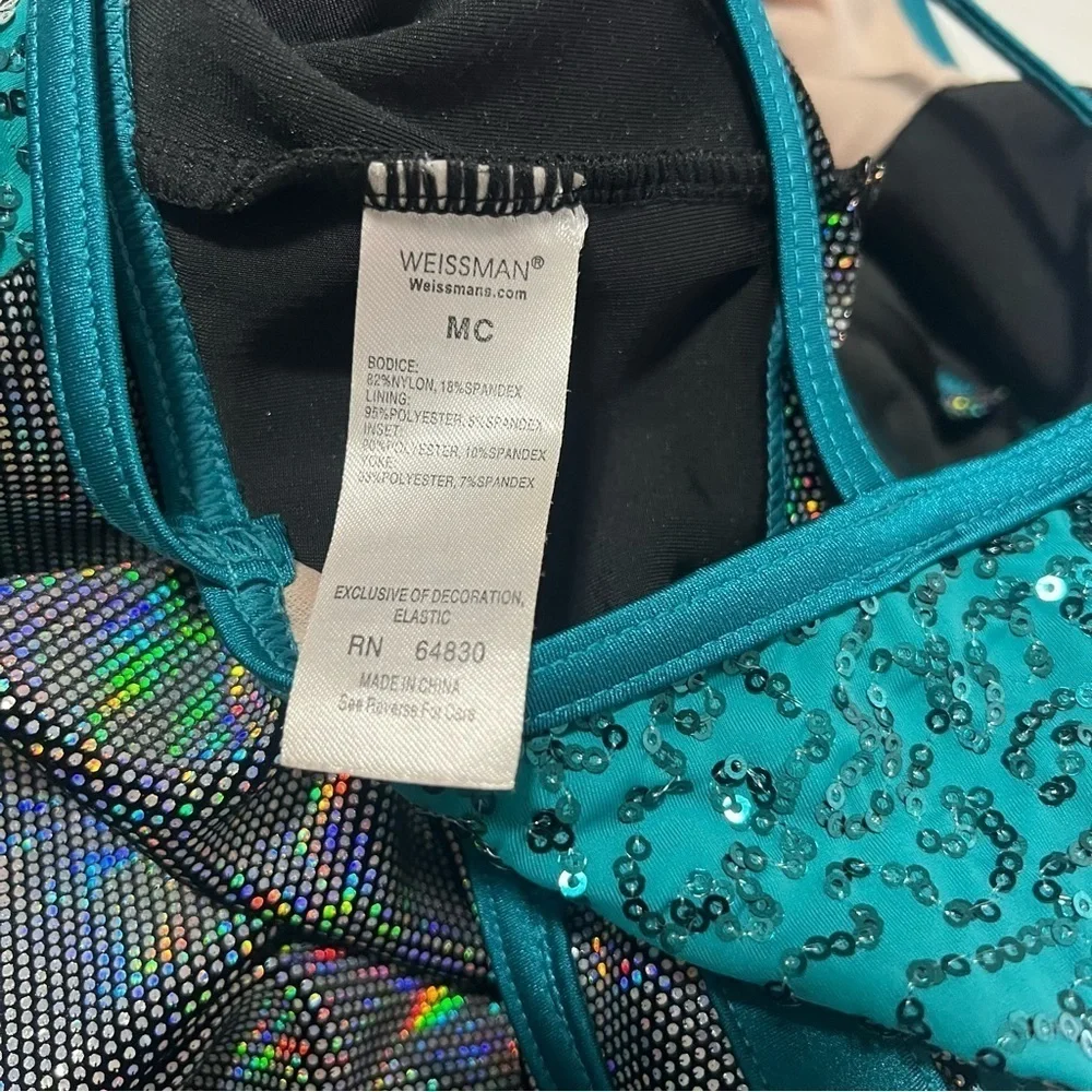 Weissman Like Whoa Dance Costume MC Medium (11-12) 16306 Rhinestone Accents EUC